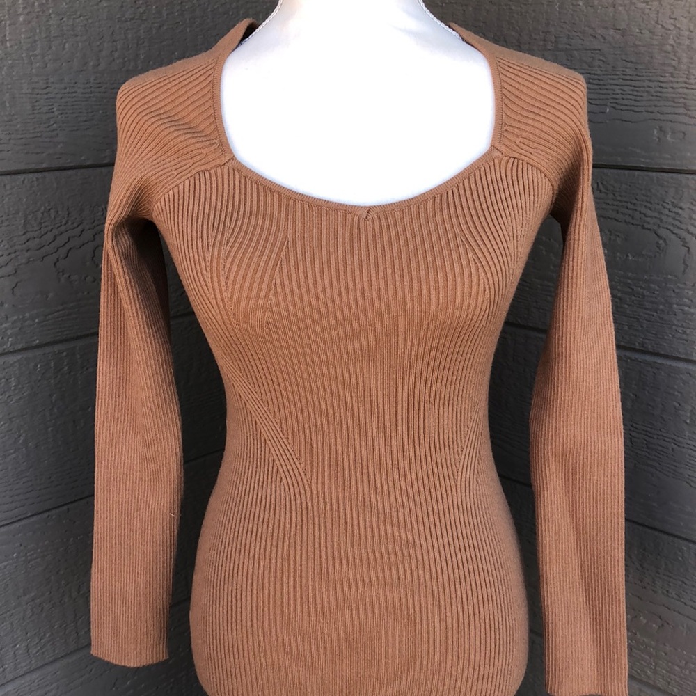 Lush Tawny Sweater Dress